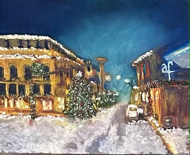 "Holiday On Pitt"
Pastel 11x14
My reference Sold SAMA Gallery, Bedford, Pa