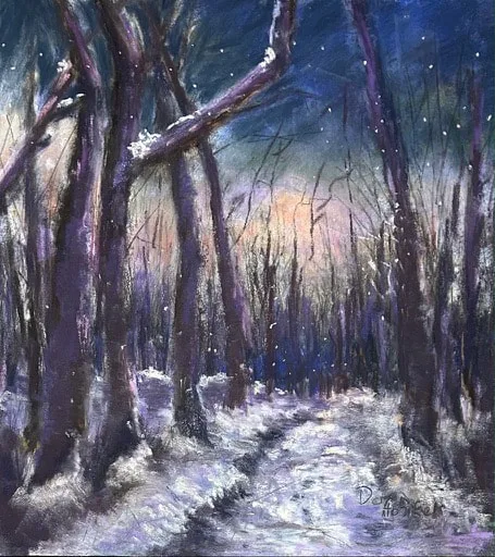 "Sundown" 11x14 pastel from my reference